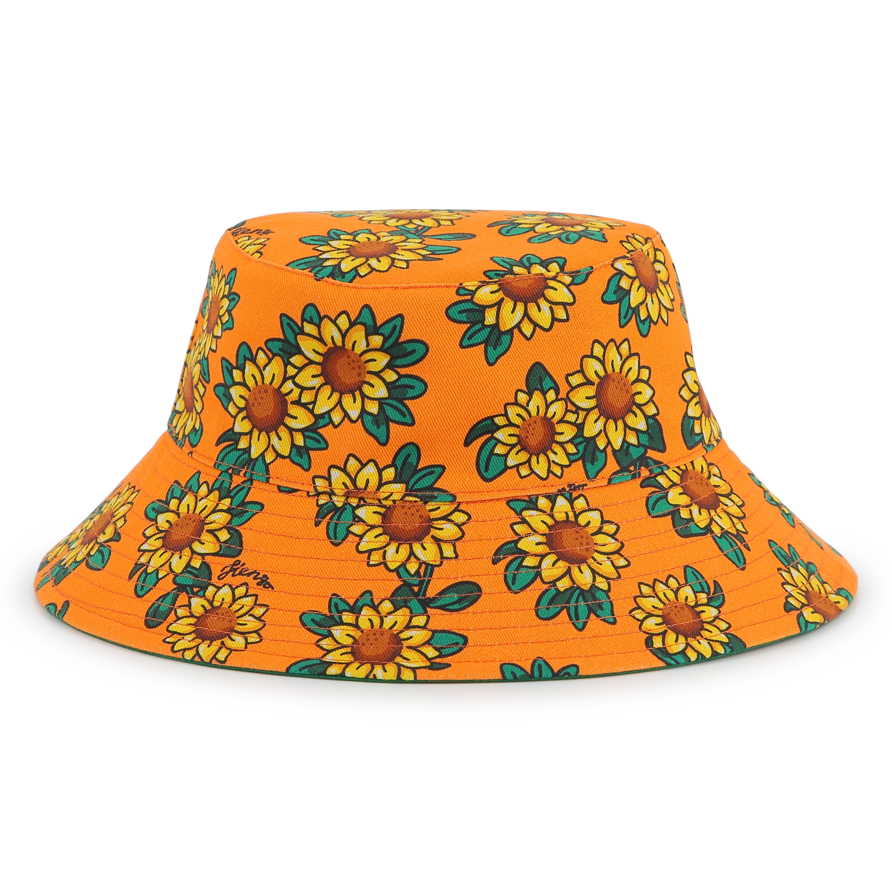Estilo infantil Kenzo para niña y niño: sombreros coloridos con estampado de girasol, moda premium y de lujo en Kidsaround