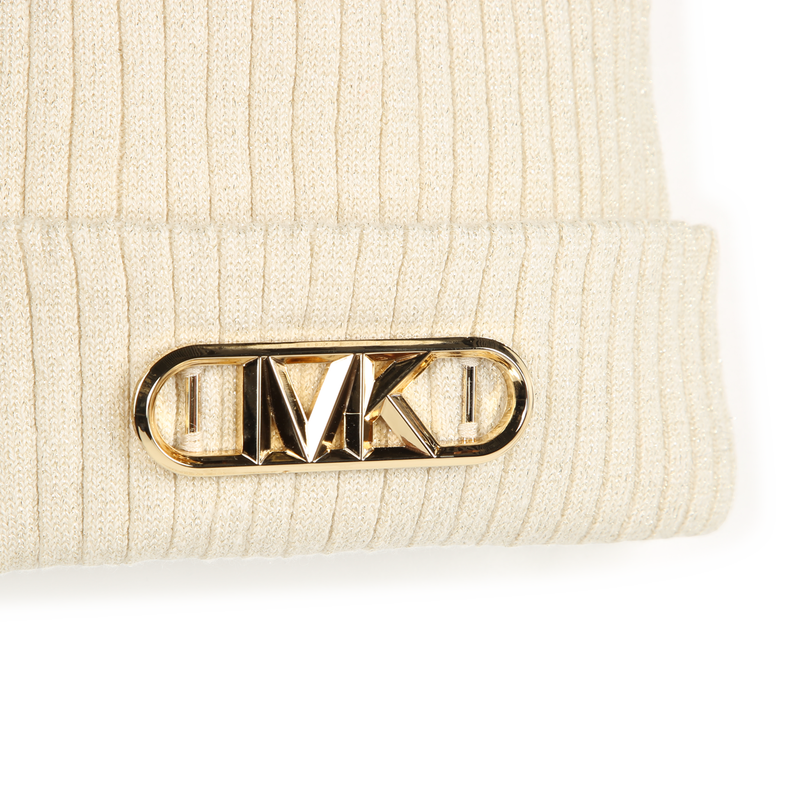Gorro con pomp&oacute;n MICHAEL KORS 
                        NI&Ntilde;A