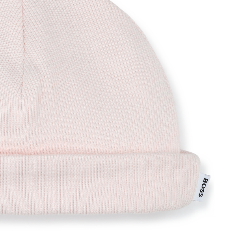 Gorro acanalado con vuelta BOSS 
                        NI&Ntilde;A