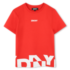 Camiseta ancha de algod&oacute;n DKNY 
                    NI&Ntilde;O