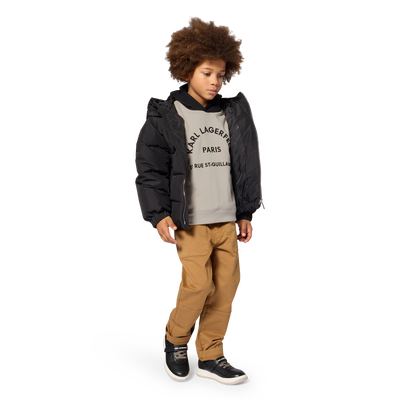 Chaqueta acolchada con capucha KARL LAGERFELD KIDS NI&Ntilde;O