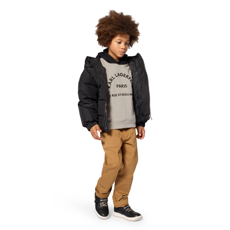 Chaqueta acolchada con capucha KARL LAGERFELD KIDS 
                        NI&Ntilde;O
