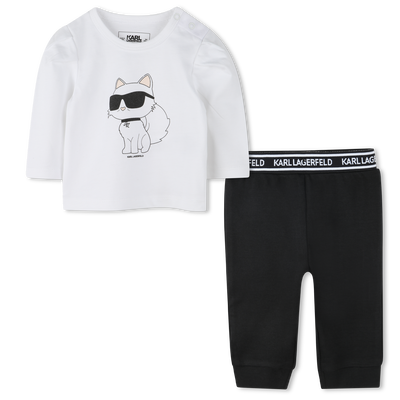 Camiseta y leggings de algod&oacute;n KARL LAGERFELD KIDS NI&Ntilde;A