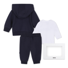 Conjunto de pantal&oacute;n, c&aacute;rdigan y camiseta BOSS 
                    NI&Ntilde;O