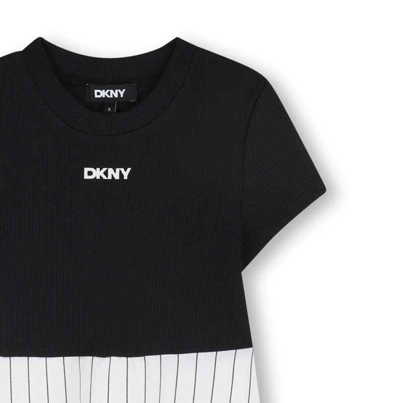Vestido de ceremonia bimateria DKNY 
                        NI&Ntilde;A