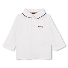 Polo de manga larga, BLANCO, hi-res