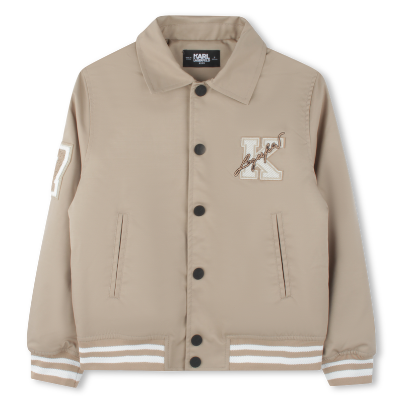 Cazadora acolchada de sarga KARL LAGERFELD KIDS 
                        NI&Ntilde;O