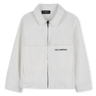 Chaqueta vaquera con cremallera KARL LAGERFELD KIDS 
                    NI&Ntilde;O