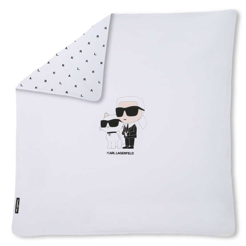 Manta de algod&oacute;n estampado KARL LAGERFELD KIDS 
                        UNISEXO