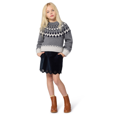 Falda corta con cierre de cremallera CHLOE NI&Ntilde;A