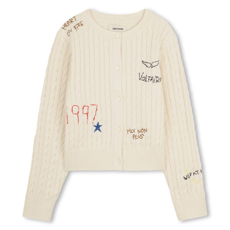 C&Aacute;RDIGAN DE CABLE ZADIG & VOLTAIRE 
                        NI&Ntilde;A