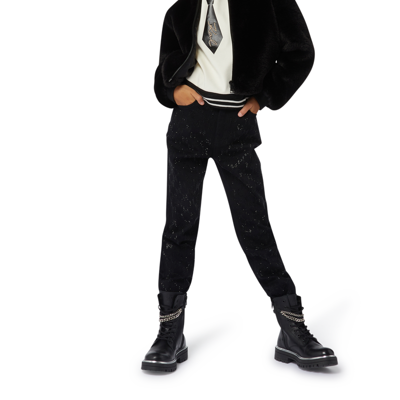 Gorra de algod&oacute;n con estr&aacute;s KARL LAGERFELD KIDS 
                        NI&Ntilde;A