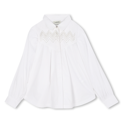 Camisa de popelina de algod&oacute;n LANVIN NI&Ntilde;A