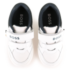 Zapatillas con rayas de velcro BOSS 
                    NI&Ntilde;O