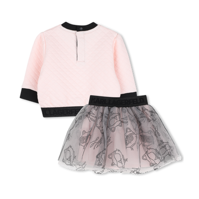 Conjunto de sudadera y falda KARL LAGERFELD KIDS NI&Ntilde;A