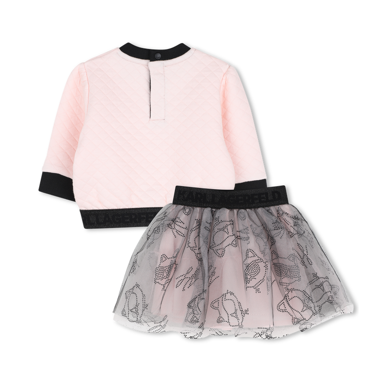 Conjunto de sudadera y falda KARL LAGERFELD KIDS 
                        NI&Ntilde;A
