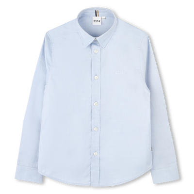 Camisa algod&oacute;n de manga larga BOSS NI&Ntilde;O