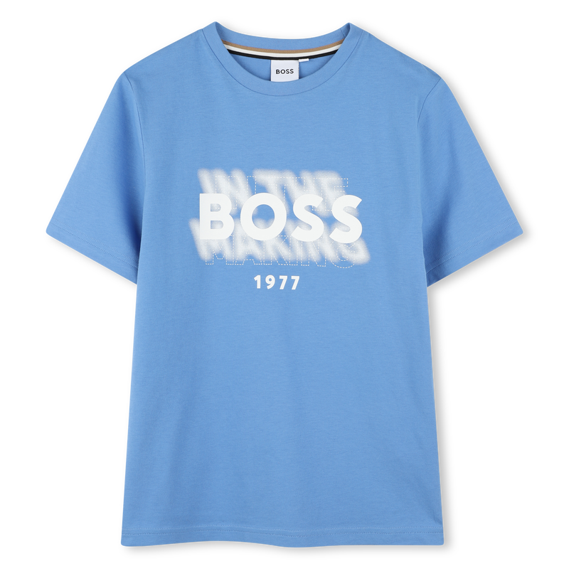 Camiseta algod&oacute;n manga corta BOSS 
                        NI&Ntilde;O