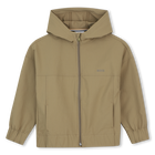 Sudadera con capucha con cremallera, BEIG OSCURO, hi-res