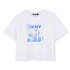 Camiseta de manga corta, BLANCO  AZUL, hi-res