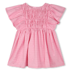 Vestido bordado de raso KENZO KIDS 
                    NI&Ntilde;A