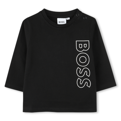 Camiseta de algod&oacute;n con logo BOSS NI&Ntilde;O