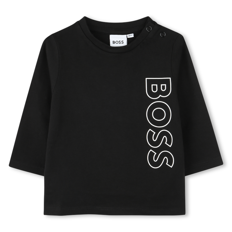 Camiseta de algod&oacute;n con logo BOSS 
                        NI&Ntilde;O