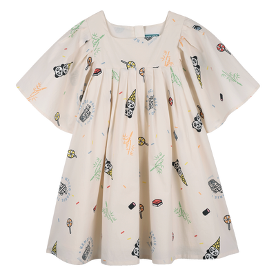 VESTIDO POPLIN KENZO KIDS NI&Ntilde;A