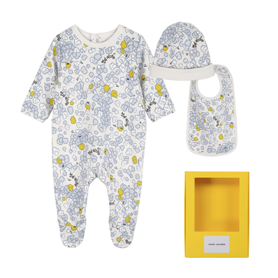 Conjunto de pijama, gorro y babero. MARC JACOBS UNISEXO