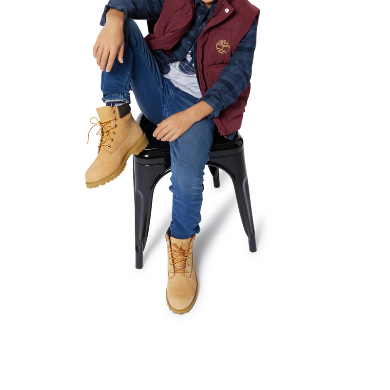 Camisa de algod&oacute;n con cuadros TIMBERLAND 
                        NI&Ntilde;O