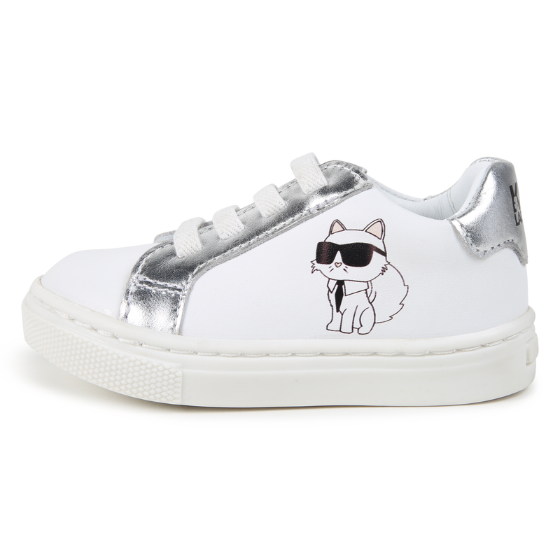 Zapatillas bajas de cuero KARL LAGERFELD KIDS 
                        UNISEXO