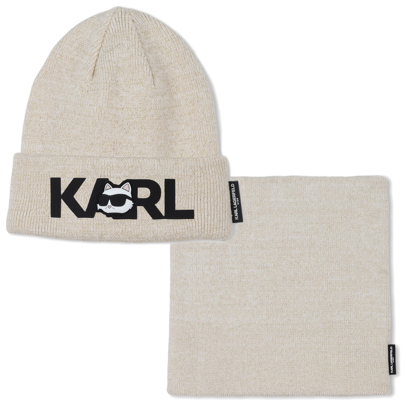 Conjunto de gorro + calentador de cuello KARL LAGERFELD KIDS 
                        NI&Ntilde;A
