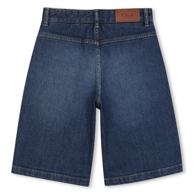 Short de mezclilla de algod&oacute;n CHLOE NI&Ntilde;A
