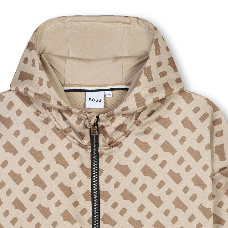 Chaqueta de jacquard y capucha BOSS 
                        NI&Ntilde;A