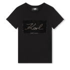 Camiseta con lentejuelas KARL LAGERFELD KIDS 
                    NI&Ntilde;A