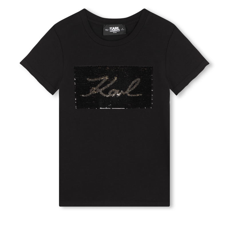 Camiseta con lentejuelas KARL LAGERFELD KIDS 
                        NI&Ntilde;A