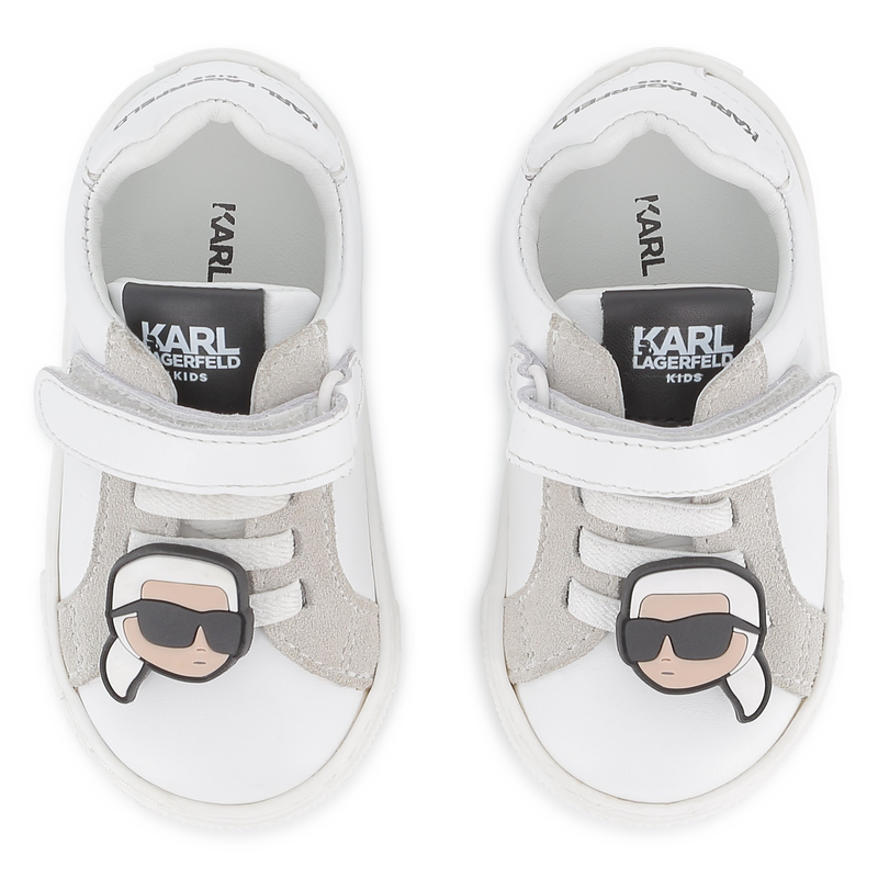 Zapatillas bajas de piel de vaca KARL LARGERFELD KIDS 
                        NI&Ntilde;A