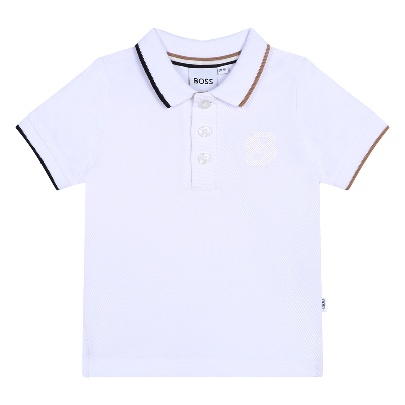 Polo de algod&oacute;n de rayas BOSS 
                        NI&Ntilde;O