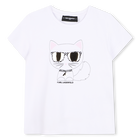 Camiseta ilustraci&oacute;n choupette KARL LAGERFELD KIDS 
                    NI&Ntilde;A