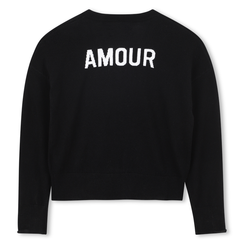 Jersey con cuello de pico y espalda en contraste ZADIG & VOLTAIRE 
                        NI&Ntilde;A