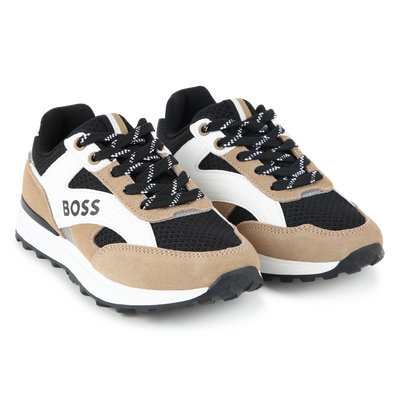 Deportivas cordones en piel BOSS NI&Ntilde;O