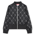 Sudadera con cremallera y logo HUGO 
                    NI&Ntilde;A