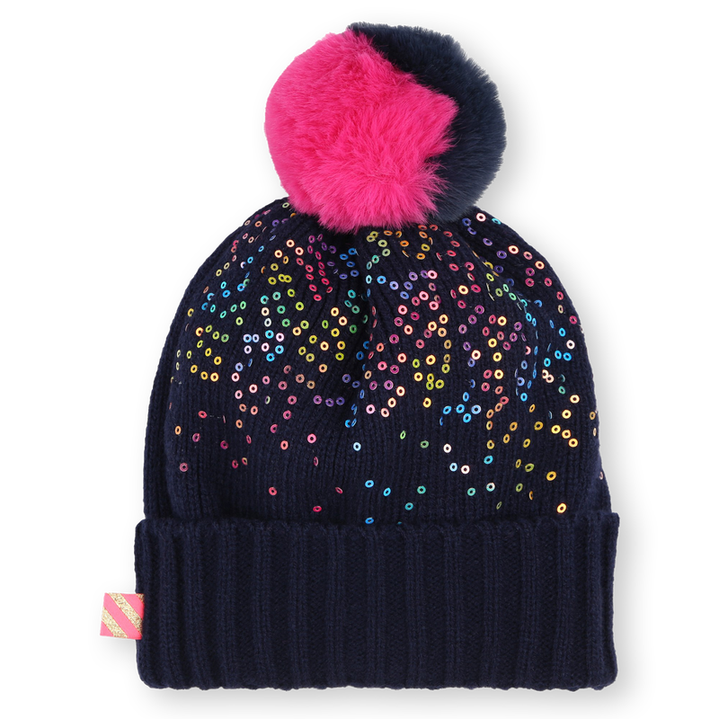 Gorro con pomp&oacute;n y lentejuelas BILLIEBLUSH 
                        NI&Ntilde;A