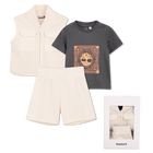 Conjunto de c&aacute;rdigan, camiseta y pantal&oacute;n corto TIMBERLAND 
                    NI&Ntilde;O