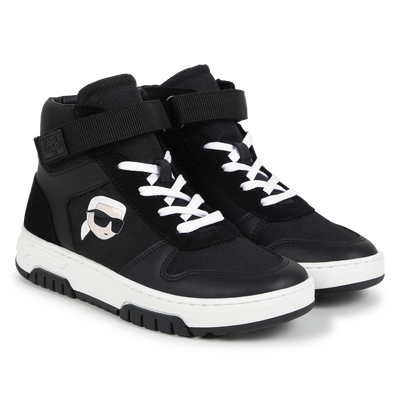 Zapatillas altas de cuero KARL LAGERFELD KIDS NI&Ntilde;O