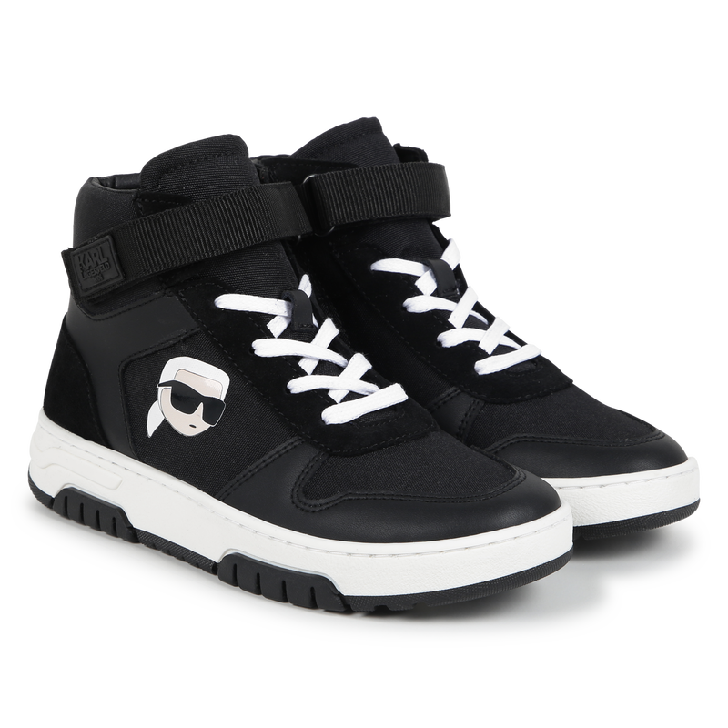 Zapatillas altas de cuero KARL LAGERFELD KIDS 
                        NI&Ntilde;O