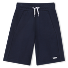 Bermudas de mulet&oacute;n liso, MARINO, hi-res