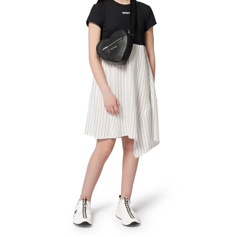 Vestido de ceremonia bimateria DKNY 
                        NI&Ntilde;A