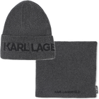 Conjunto de gorro de punto + calentador de cuello KARL LAGERFELD KIDS 
                    NI&Ntilde;O