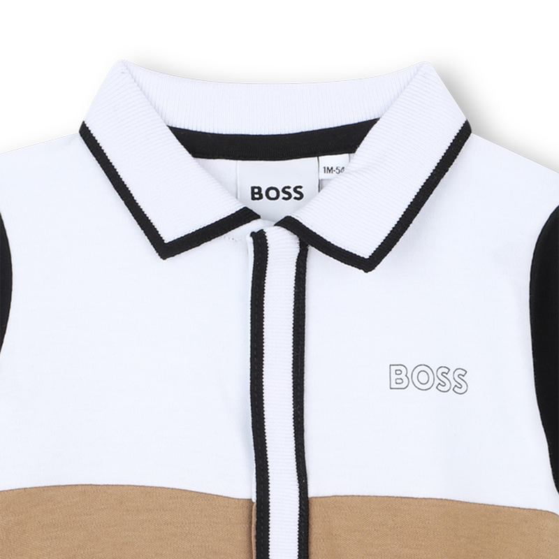 Pijama tricolor cuello de polo BOSS 
                        NI&Ntilde;O